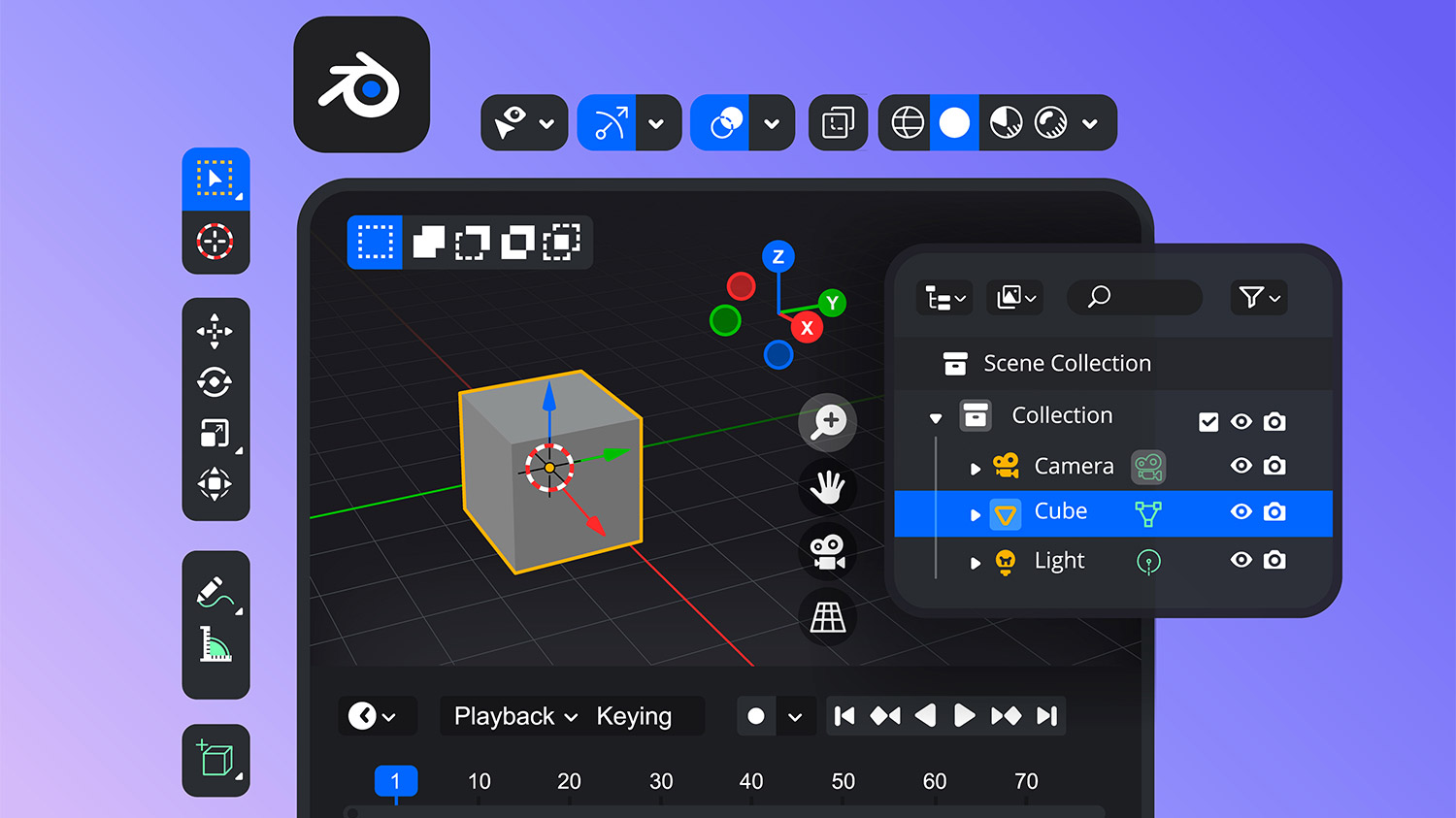 محیط نرم‌افزار بلندر Blender