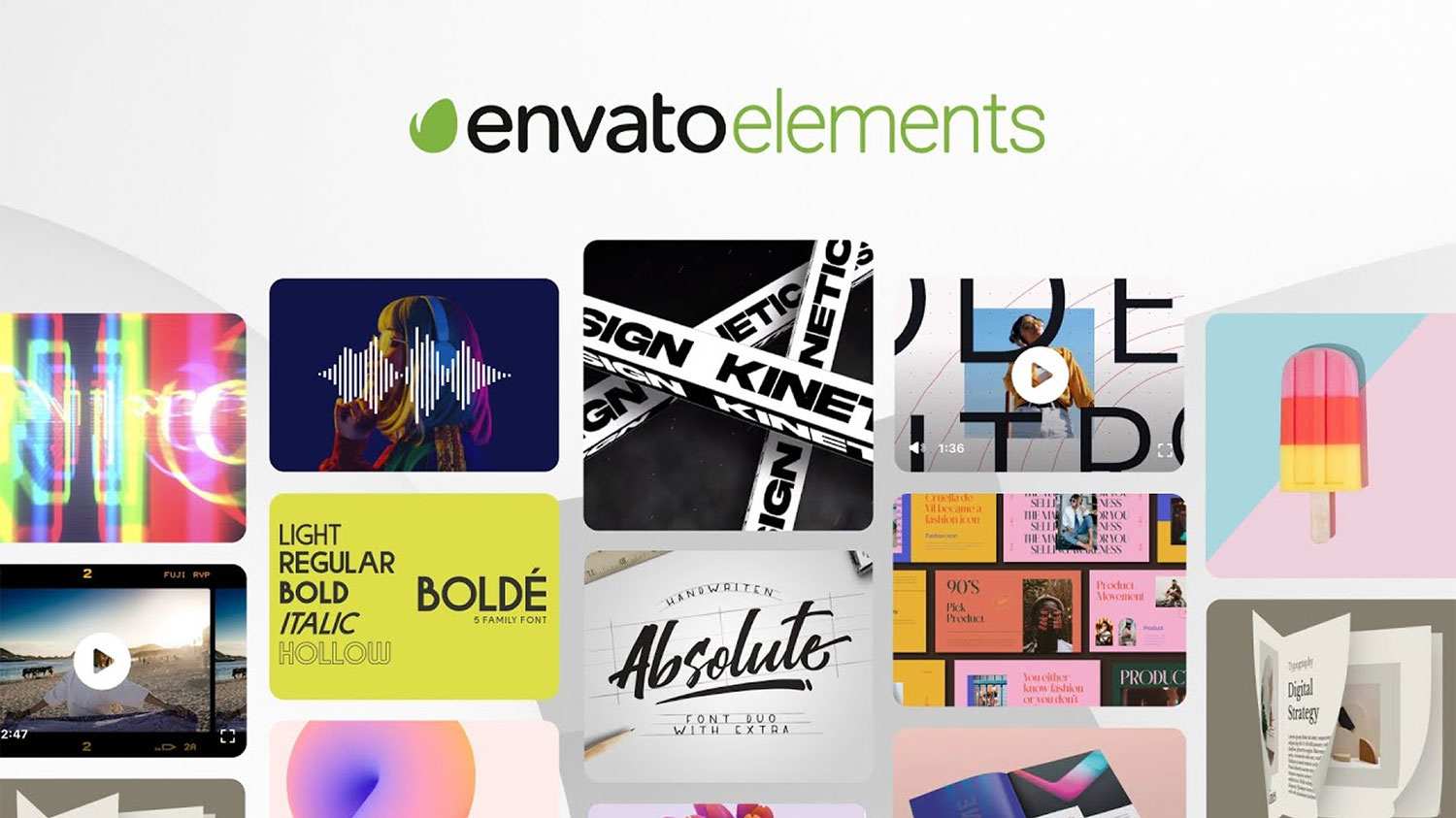 تصویر لوگو و فایل‌های تحت پوشش سایت انوتوالمنت Envato Elements